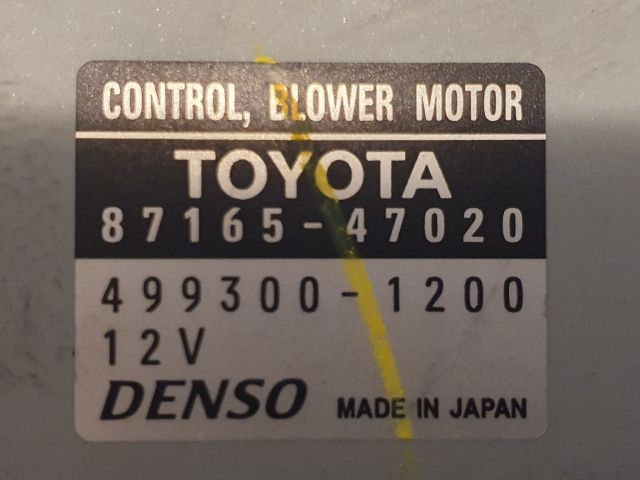 bontott TOYOTA PRIUS Előtét Ellenállás Fűtőmotor