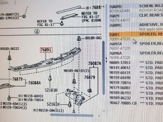 bontott TOYOTA PRIUS Hátsó Lökhárító Alsó (Műanyag)