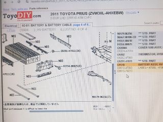 bontott TOYOTA PRIUS Hybrid Akkumulátor