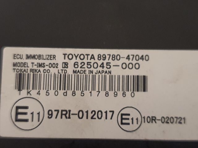 bontott TOYOTA PRIUS Immobilizer Elektronika