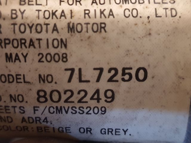 bontott TOYOTA PRIUS Jobb hátsó Biztonsági Öv