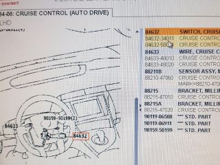bontott TOYOTA PRIUS Tempomat Kar (Magában)