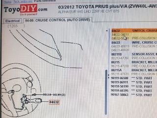 bontott TOYOTA PRIUS Tempomat Kar (Magában)