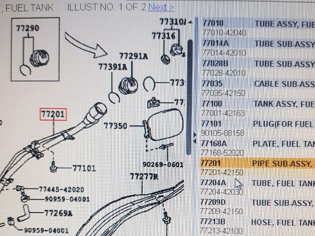 bontott TOYOTA RAV 4 Tankbetöltő Cső (Fém)