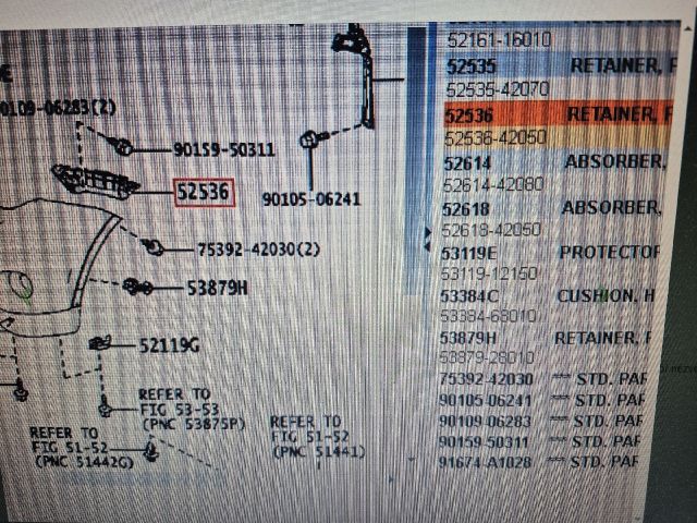 bontott TOYOTA RAV 4 Bal első Lökhárító Tartó (Műanyag)