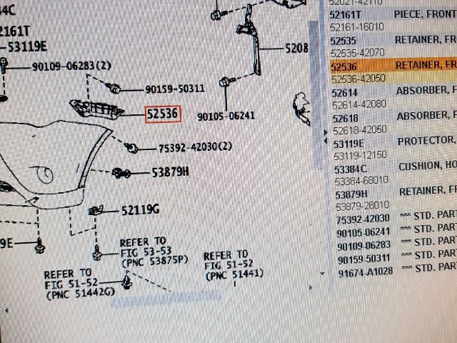 bontott TOYOTA RAV 4 Bal első Lökhárító Tartó (Műanyag)