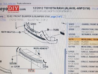 bontott TOYOTA RAV 4 Első Lökhárító Alsó (Műanyag)