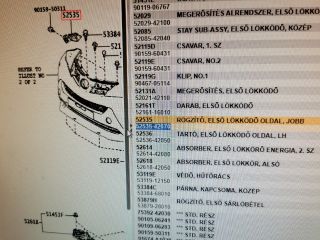 bontott TOYOTA RAV 4 Jobb első Lökhárító Tartó (Műanyag)