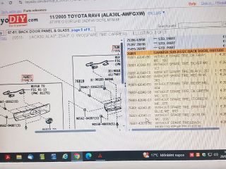 bontott TOYOTA RAV 4 Rendszámtábla Világítás Keret