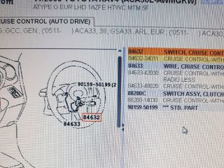 bontott TOYOTA RAV 4 Tempomat Kar (Magában)