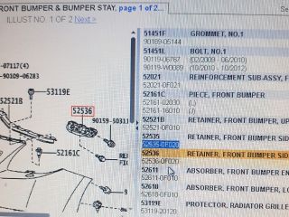 bontott TOYOTA VERSO Bal első Lökhárító Tartó (Műanyag)