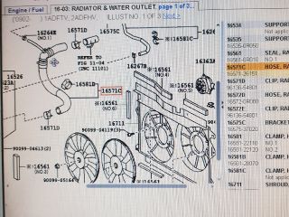 bontott TOYOTA VERSO Hűtővíz Elosztó Cső