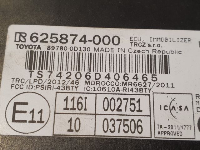 bontott TOYOTA YARIS Immobilizer Elektronika