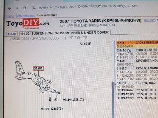 bontott TOYOTA YARIS Első Bölcső