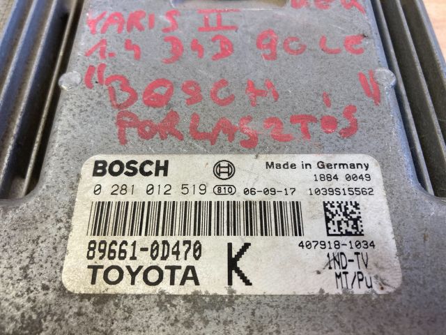 bontott TOYOTA YARIS Motorvezérlő