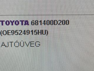 bontott TOYOTA YARIS Bal hátsó Ablak