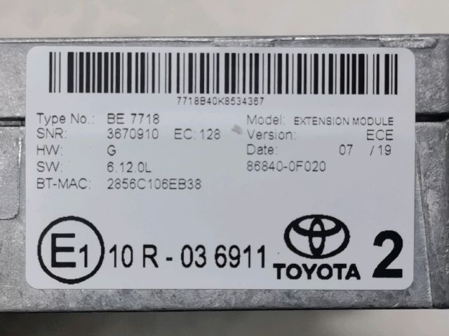 bontott TOYOTA YARIS Bluetooth Elektronika