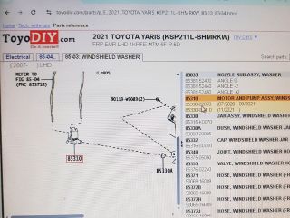 bontott TOYOTA YARIS CROSS Első Ablakmosó Szivattyú