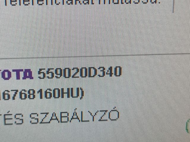 bontott TOYOTA YARIS Fűtéskapcsoló