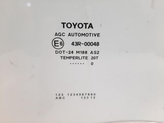 bontott TOYOTA YARIS Jobb hátsó Ablak