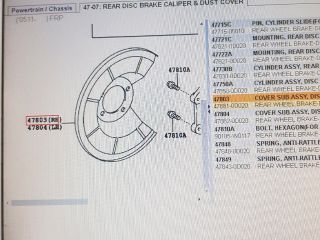 bontott TOYOTA YARIS Jobb hátsó Fék Porvédő Lemez