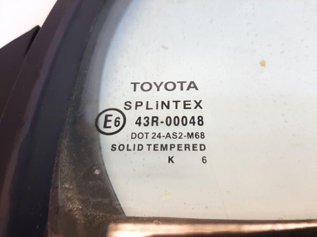 bontott TOYOTA YARIS Jobb hátsó Fixüveg (Ajtóban)