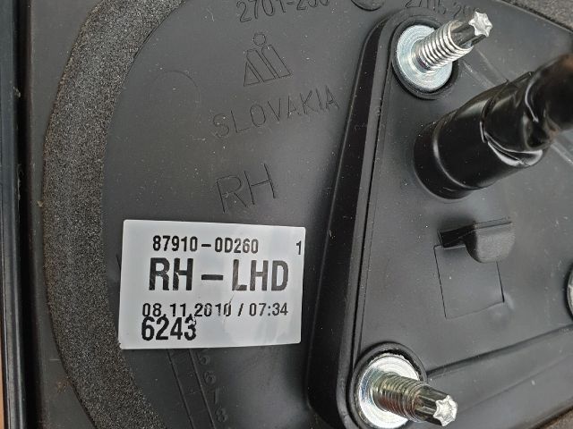 bontott TOYOTA YARIS Jobb Visszapillantó Tükör (Elektromos)