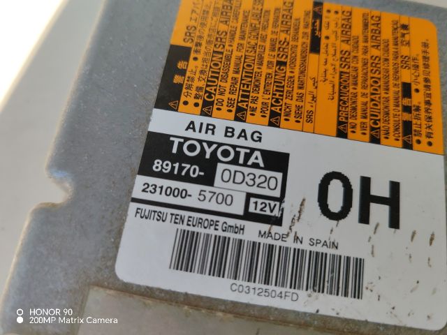 bontott TOYOTA YARIS Légzsák Elektronika