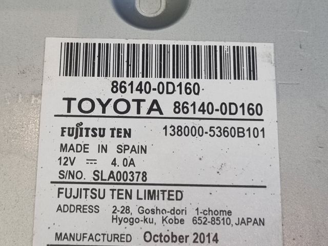 bontott TOYOTA YARIS Navigációs Fejegység