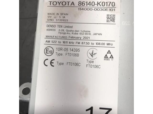 bontott TOYOTA YARIS Navigációs Fejegység