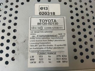 bontott TOYOTA YARIS Rádió / CD