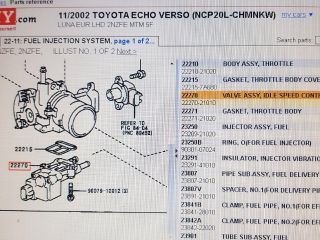 bontott TOYOTA YARIS VERSO Alapjárati Motor