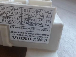 bontott VOLVO S40 Biztosítéktábla Utastér