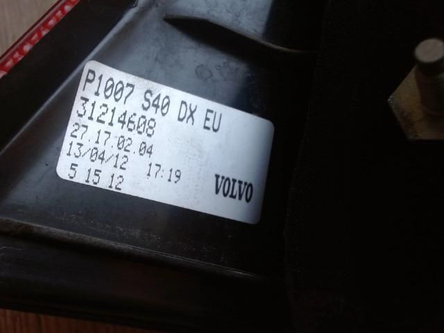 bontott VOLVO S40 Jobb Hátsó Lámpa