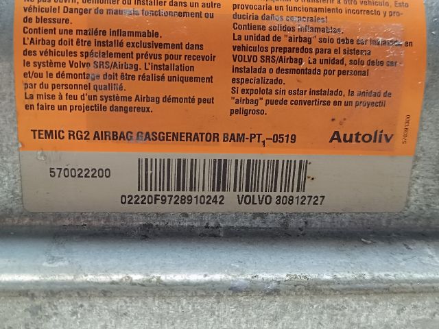 bontott VOLVO S40 Utasoldali Légzsák