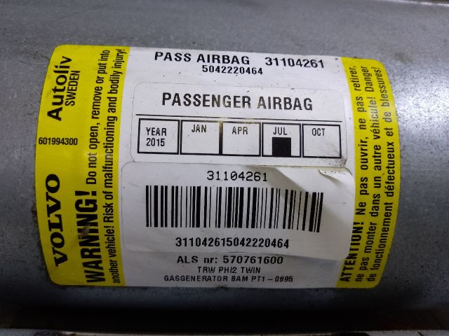 bontott VOLVO S80 Utasoldali Légzsák