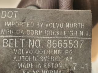 bontott VOLVO V50 Jobb hátsó Biztonsági Öv