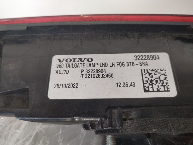 bontott VOLVO V60 Bal Hátsó Lámpa