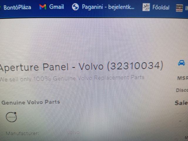 bontott VOLVO XC40 Bal Oldalkeret