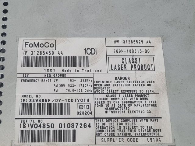 bontott VOLVO XC60 Rádió / CD