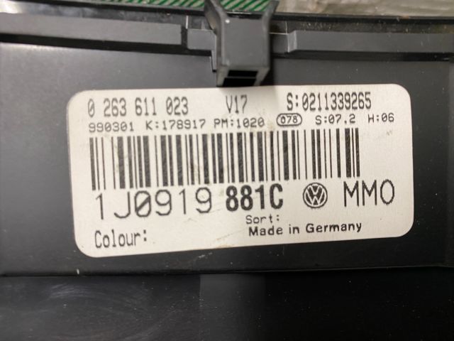 bontott VW BORA Kilométeróra