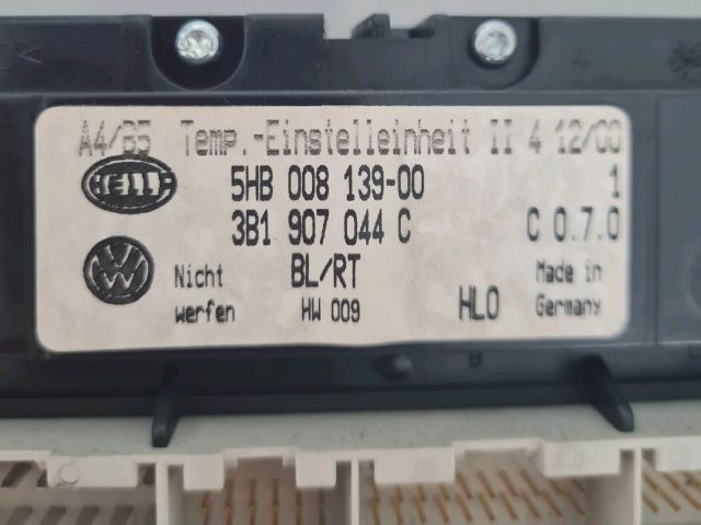 bontott VW BORA Fűtéskapcsoló (digit klímás)