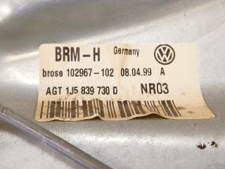 bontott VW BORA Jobb hátsó Ablakemelő Szerkezet (Mechanikus)
