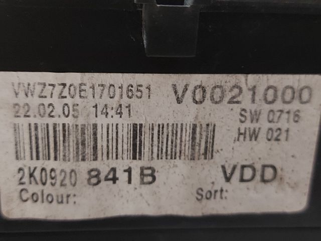 bontott VW CADDY Kilométeróra