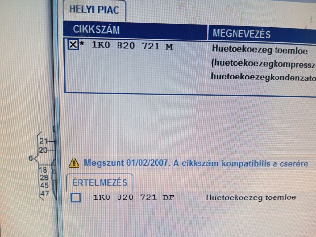 bontott VW CADDY Klíma Cső