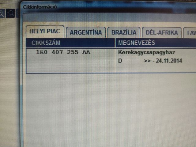 bontott VW CADDY Jobb első Csonkállvány Kerékaggyal