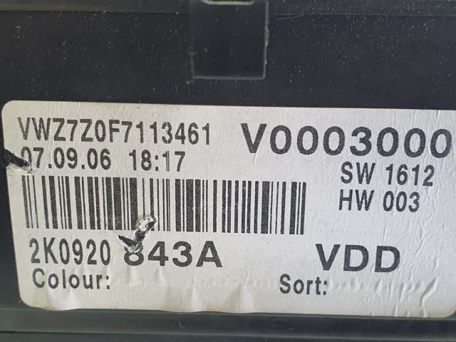 bontott VW CADDY Kilométeróra