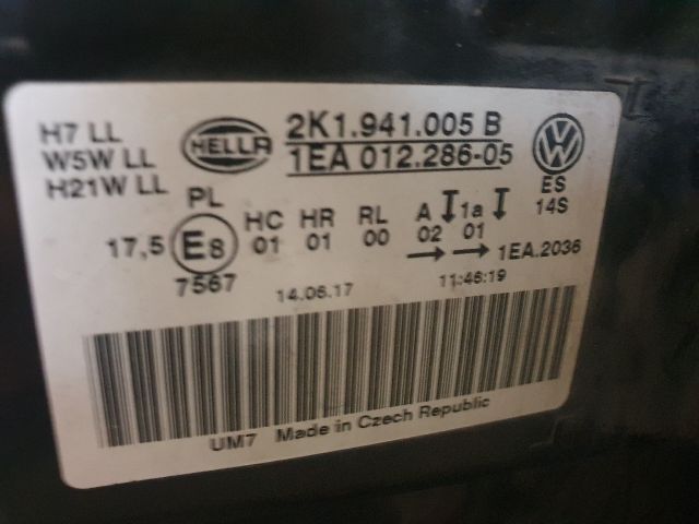 bontott VW CADDY Bal Fényszóró