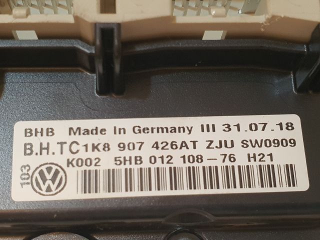 bontott VW CADDY Fűtéskapcsoló (manuális klímás)