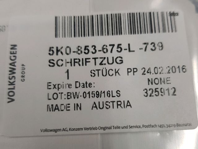 bontott VW CADDY Hátsó Embléma